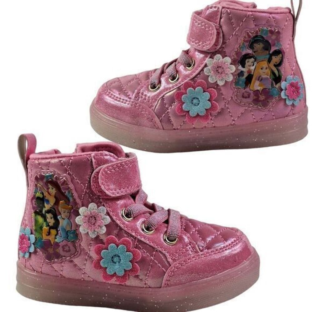 Disney Princess High-top Sneakers For Girls‎ in Light Canvas Size 7 (16cm) pink